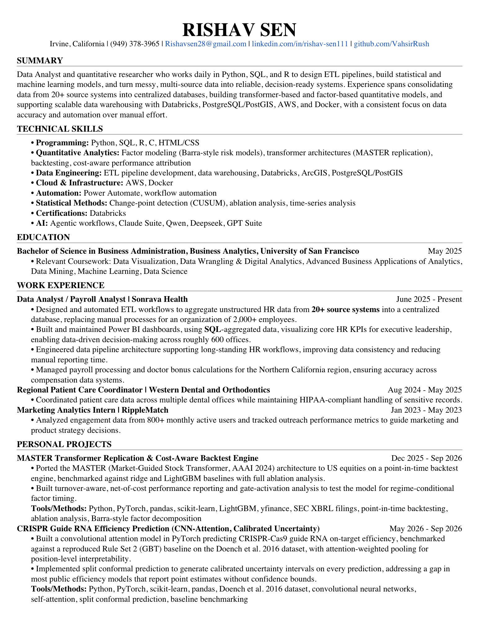 Rishav Sen resume